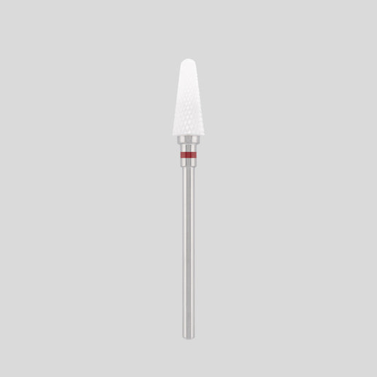 Ceramic bit "rounded cone" red, L-13,0 mm., Ø4,0 mm