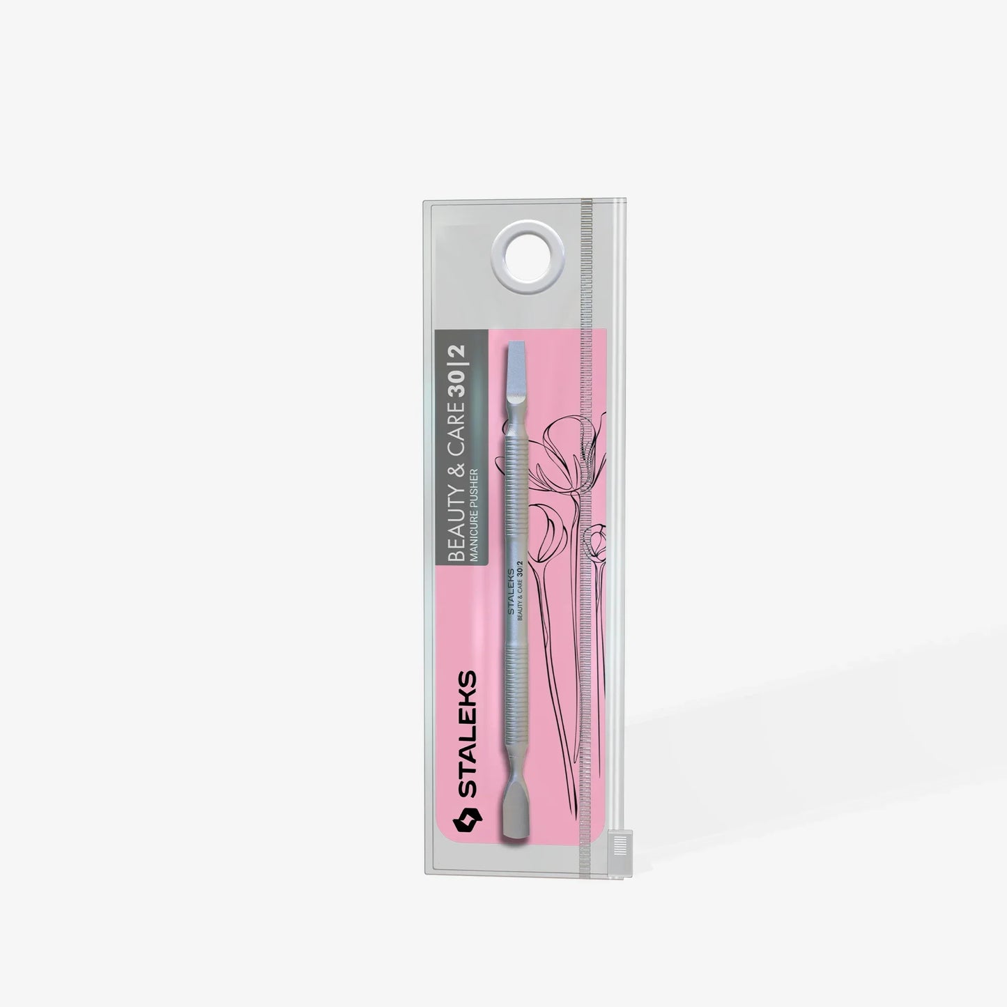 STALEKS Spatola per manicure (pusher arrotondato + pulsante dritto) BEAUTY & CARE 30 TYPE 2 - Lady&Oscar