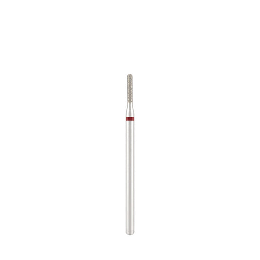 Diamond bit "rounded cylinder" red, L-8,0 mm., Ø1,6 mm.