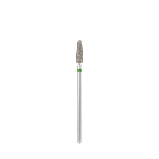 Diamond bit "rounded cone" green, L-10,0 mm., Ø3,3 mm.