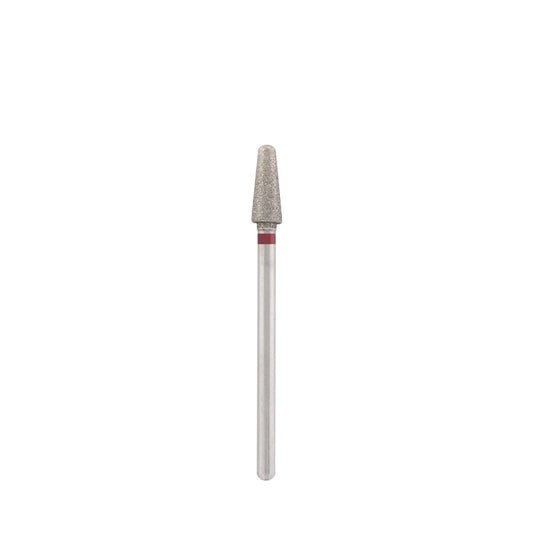 Diamond bit "rounded cone" red, L-10,0 mm., Ø4,0 mm.