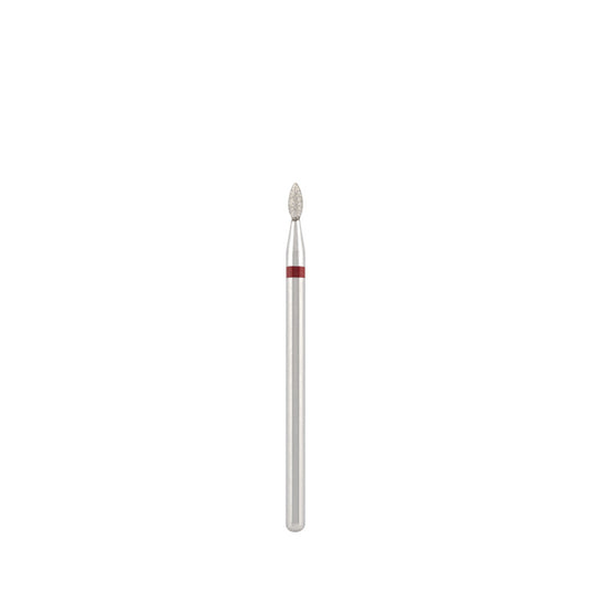 Diamond bit "drop" red, L- 5,0 mm., Ø1,8 mm.