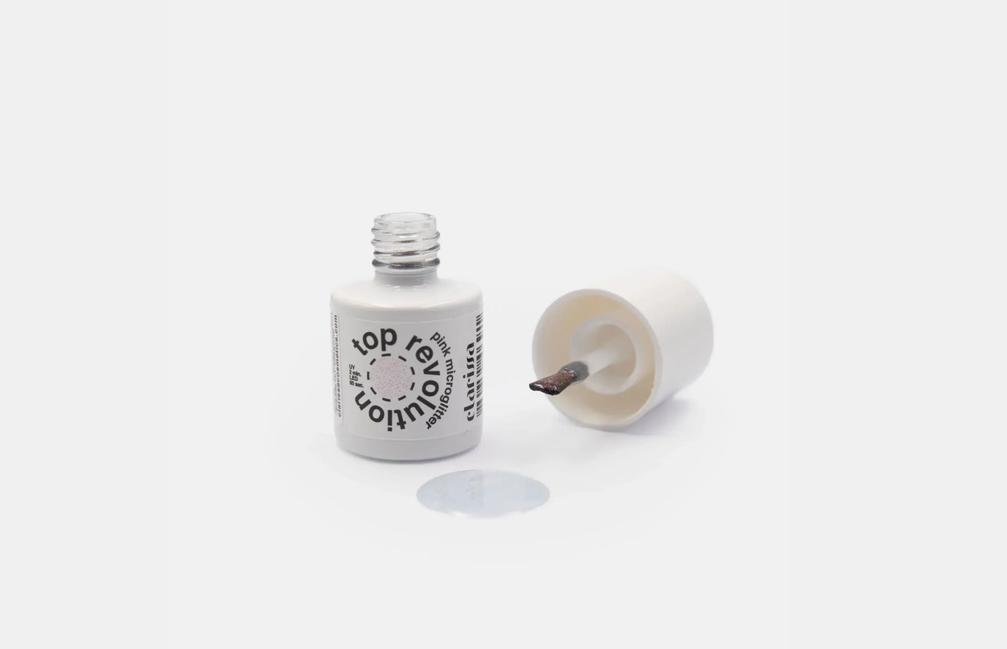 Clarissa TOP REVOLUTION PINK MICROGLITTER 7 ml - Lady&Oscar
