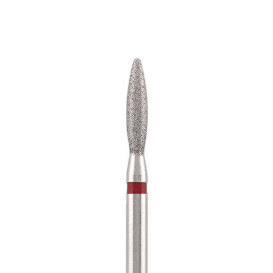 Diamond bit "flame" extra safe, red, L- 10,0 mm., Ø2,1 mm. NEW