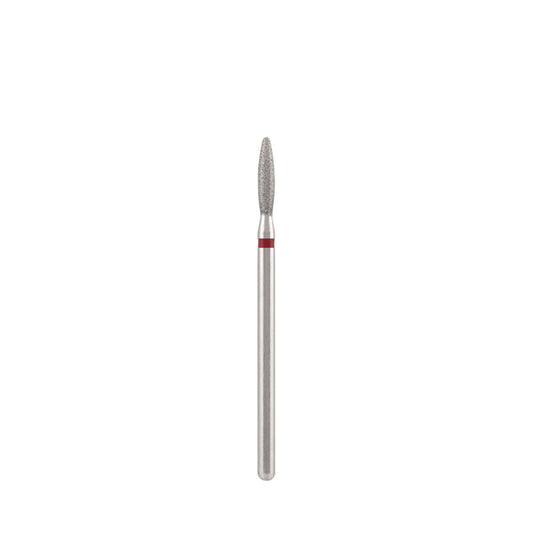 Diamond bit "flame" extra safe, red, L- 10,0 mm., Ø2,3 mm. NEW