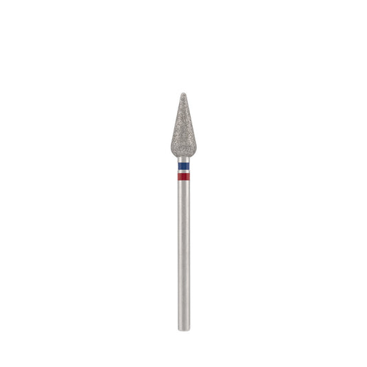 Diamond bit "double-drop" sharp red-blue, L- 12,0 mm., Ø5,0 mm. NEW