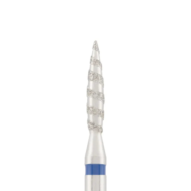 Diamond bit "tornado" blue, L- 10,0 mm., Ø2,1 mm.