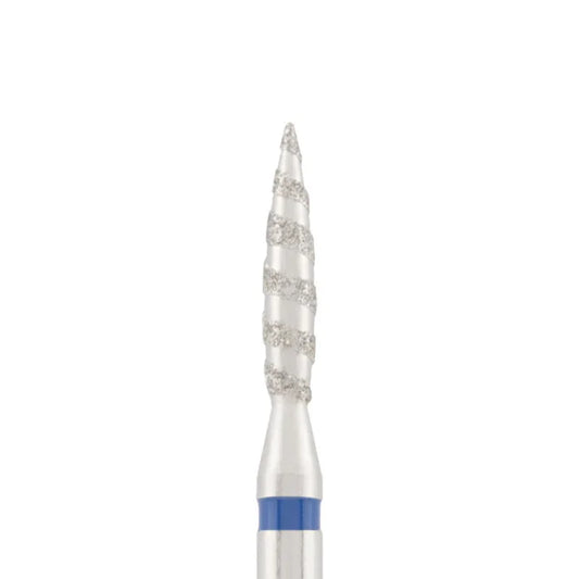 Diamond bit "tornado" blue, L- 10,0 mm., Ø2,1 mm.