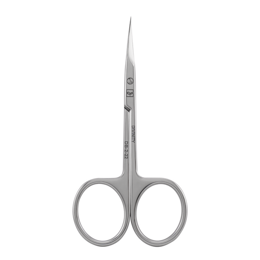 Professional scissors for cuticle, mirror polishing, L-99 mm, blades 22 mm.