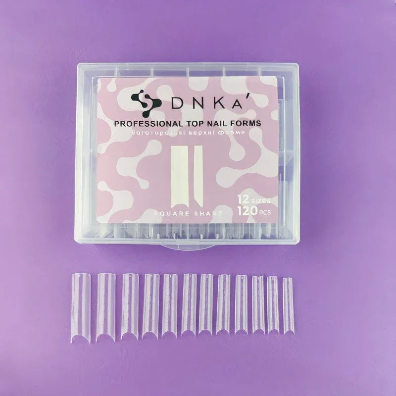DNKA REUSABLE UPPER NAIL FORMS, SQUARE SHARP 120pz - Lady&Oscar