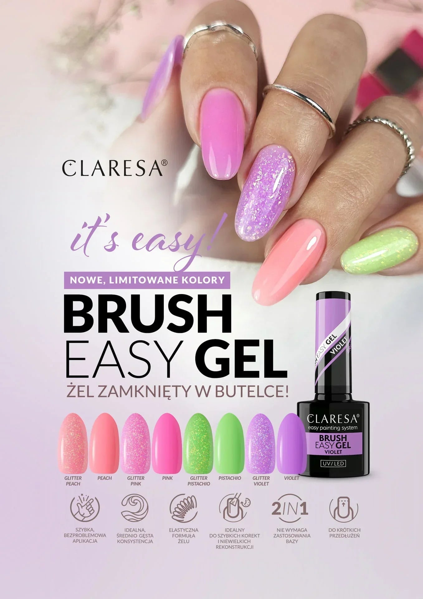 Claresa Brush Easy Gel Pistachio 5g - Lady&Oscar