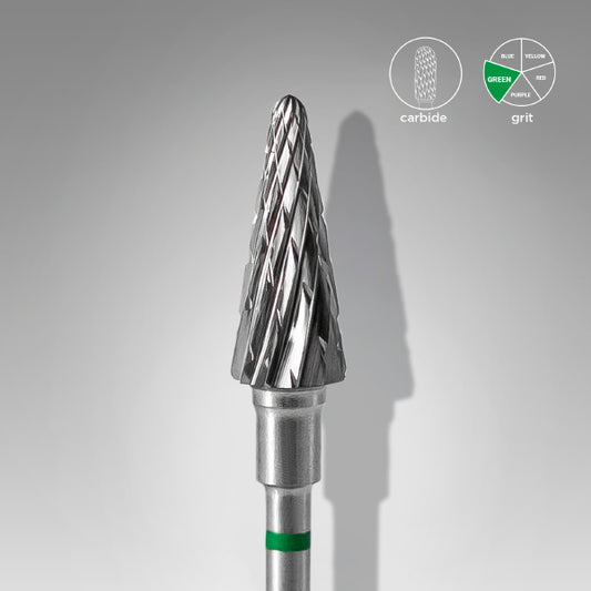 Staleks - Carbide Nail Drill Bit - Punta Fresa "Cone" Green