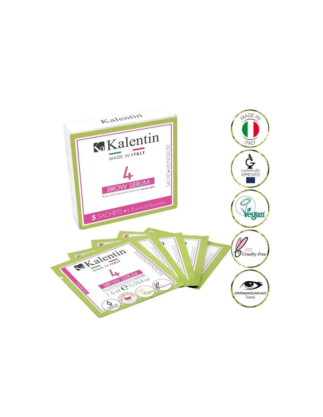 KALENTIN Bustine monodose Brow Serum - 1.5ml - 5 pezzi - Lady&Oscar