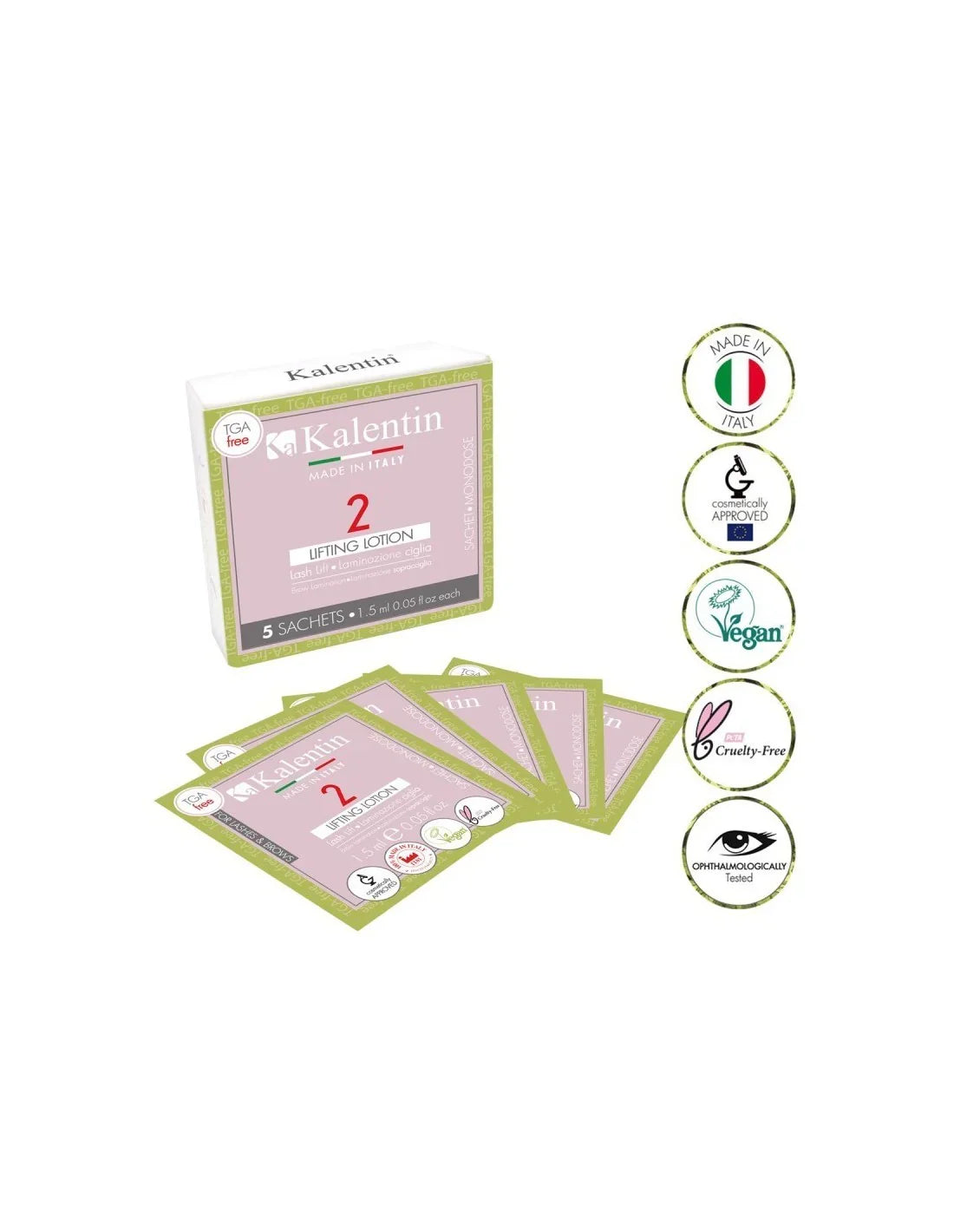 KALENTIN Bustine monodose Lifting Lotion TGA FREE - 1.5ml - 5 pezzi - Lady&Oscar