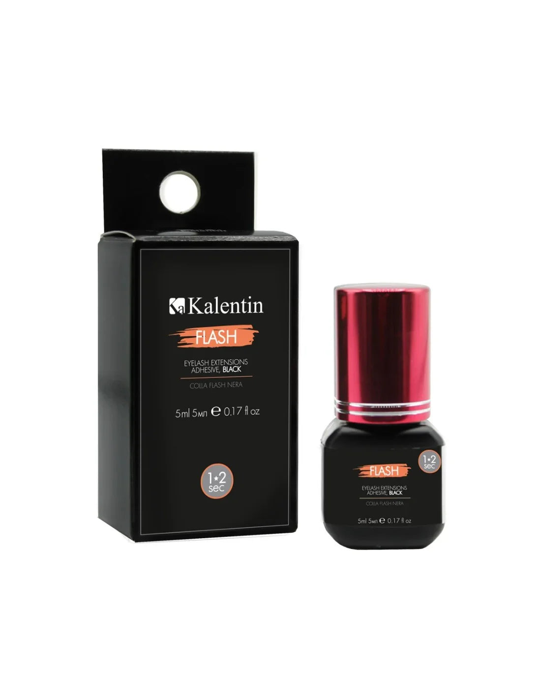 KALENTIN Colla flash nera per extension ciglia - 5ml - Lady&Oscar