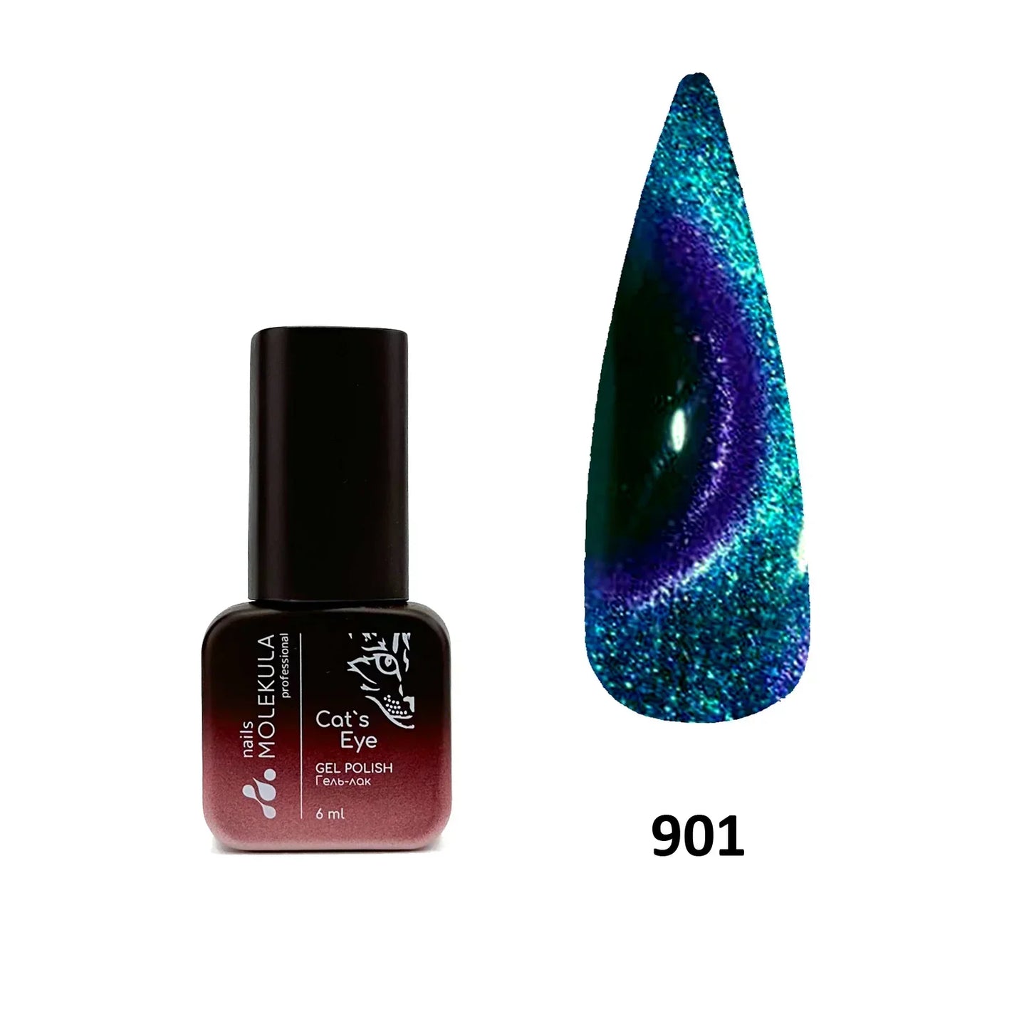 Molekula Gel polish Cat's Eye 9D - 901 6ml