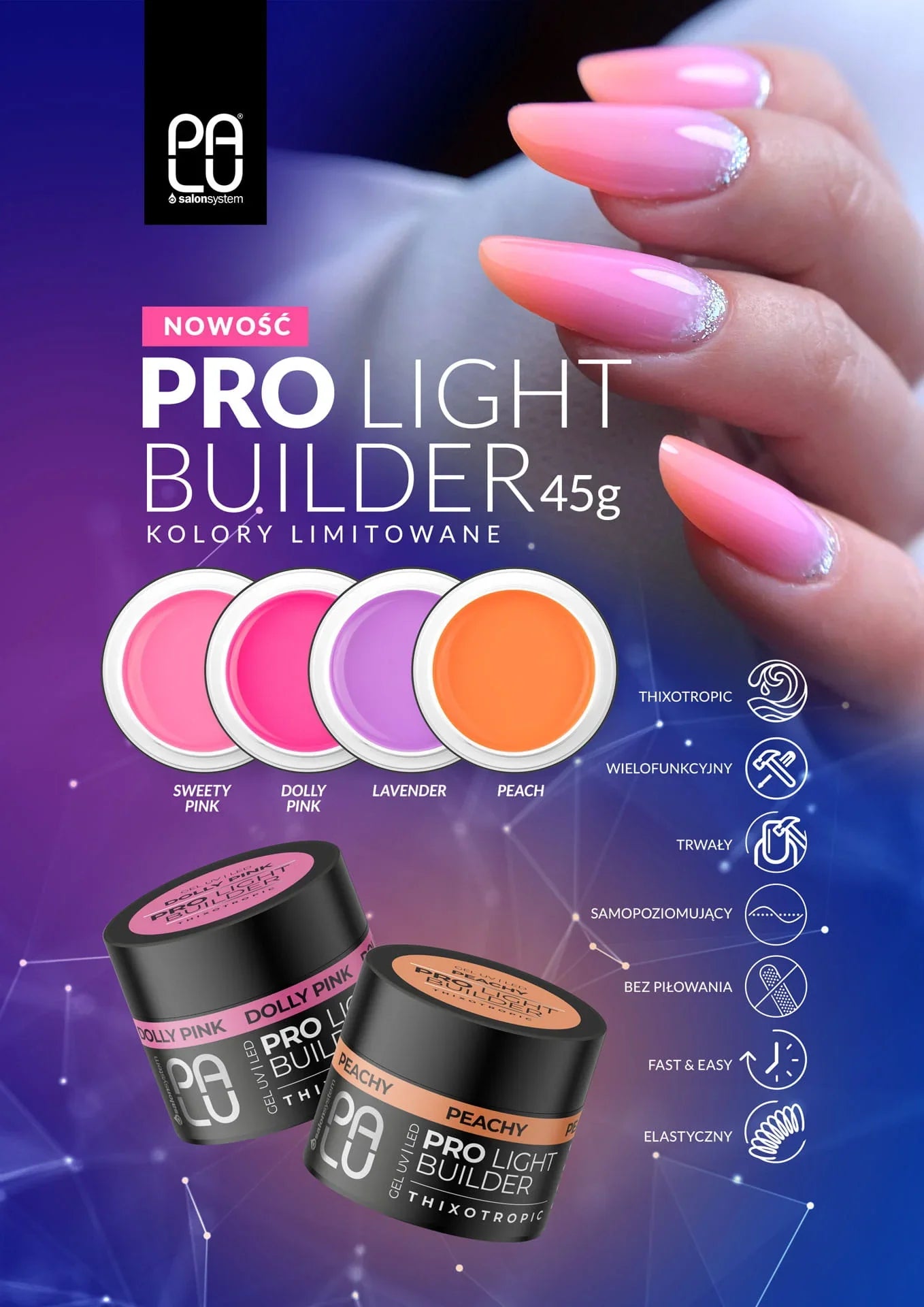 Palu - Pro Light Builder - Gel UV/LED - Sweety Pink 45g - Lady&Oscar