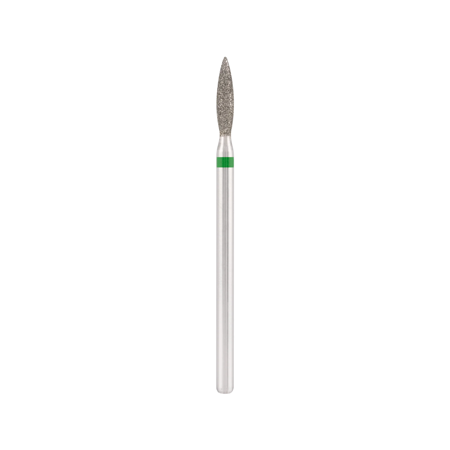 Punta Fresa Diamond bit "flame" safe green, L- 10,0 mm., Ø2,3 mm. - Lady&Oscar