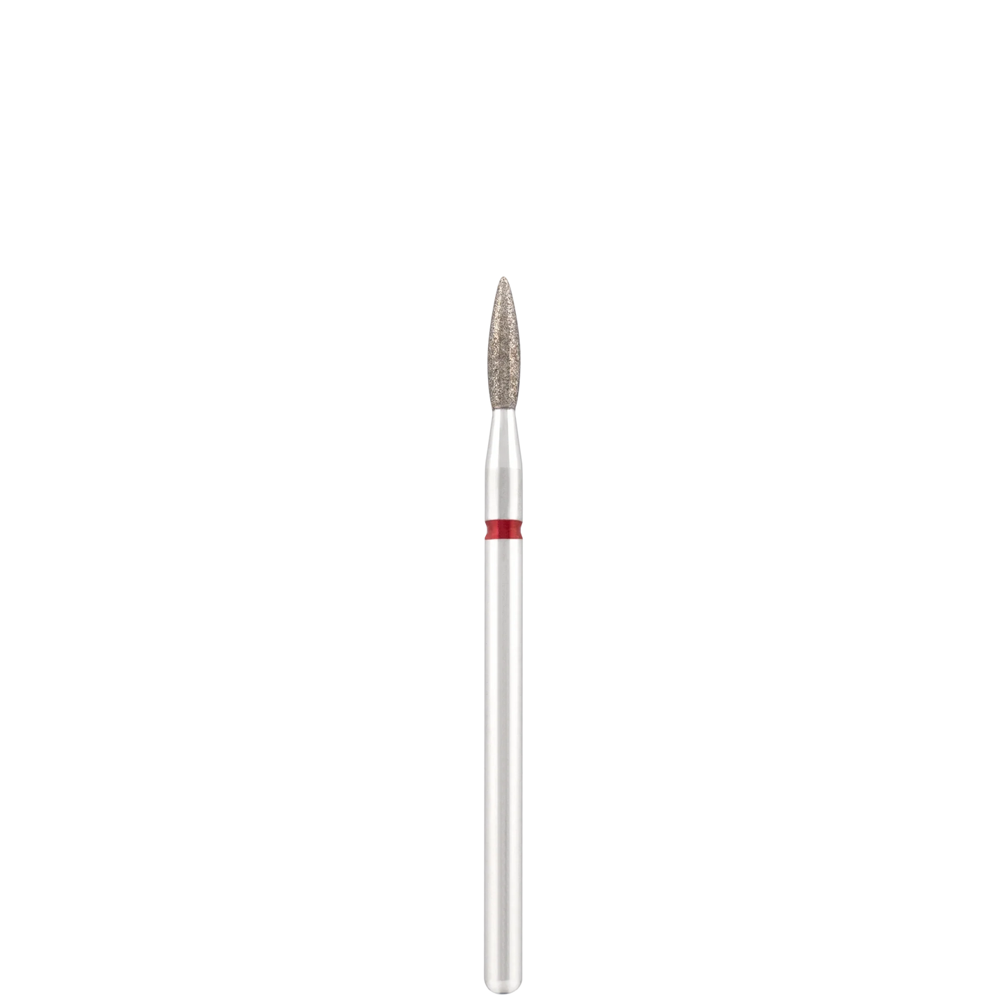Punta Fresa Diamond bit "flame" sharp red, L- 8,0 mm., Ø2,1 mm. - Lady&Oscar