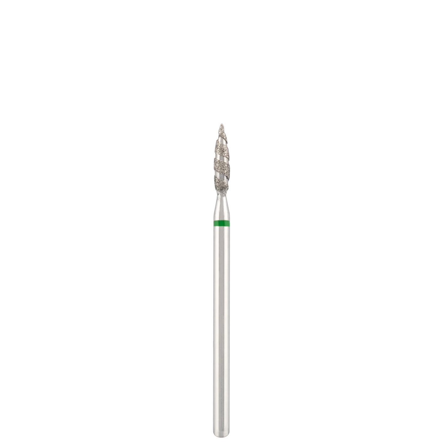 Punta Fresa Diamond bit "tornado" green, L- 10,0 mm., Ø2,3 mm. - Lady&Oscar