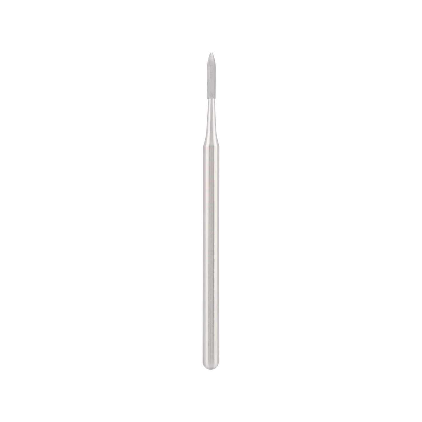 Punta Fresa Stainless steel bit "flame" non abrasive, for gentle cleaning the nails, L-6,5 mm., Ø1,3 mm. - Lady&Oscar