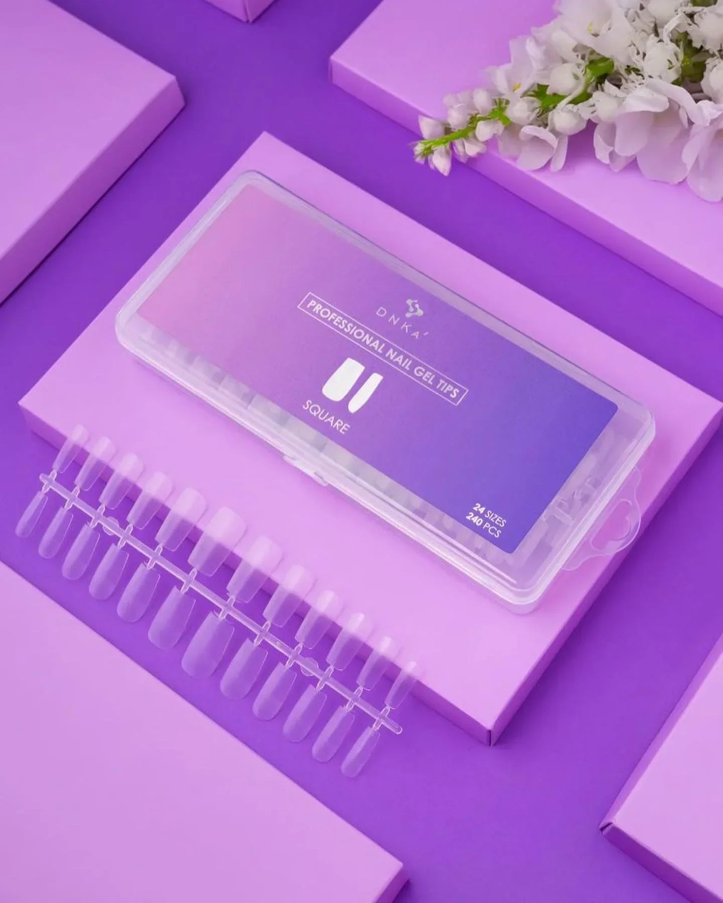 Tip Gel professionali SQUARE 240pcs DNKa - Lady&Oscar