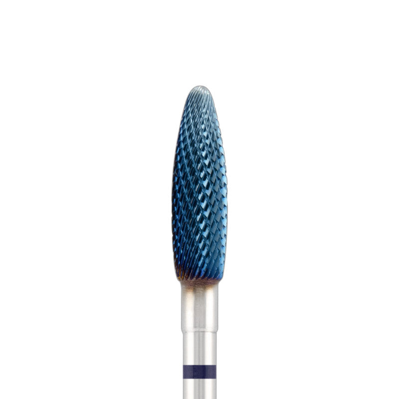 Tungsten carbide bit "Reversable corn" blue (blue coating), L-13,0 mm., Ø4,0 mm