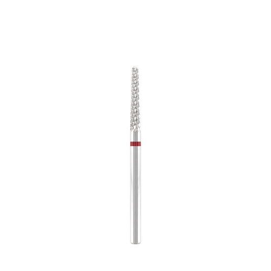 Tungsten carbide bit "cone" red, L-14,0 mm., Ø2,0 mm