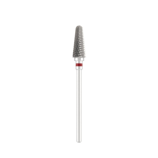 Tungsten carbide bit "rounded cone" red, L-13,0 mm., Ø6,0 mm