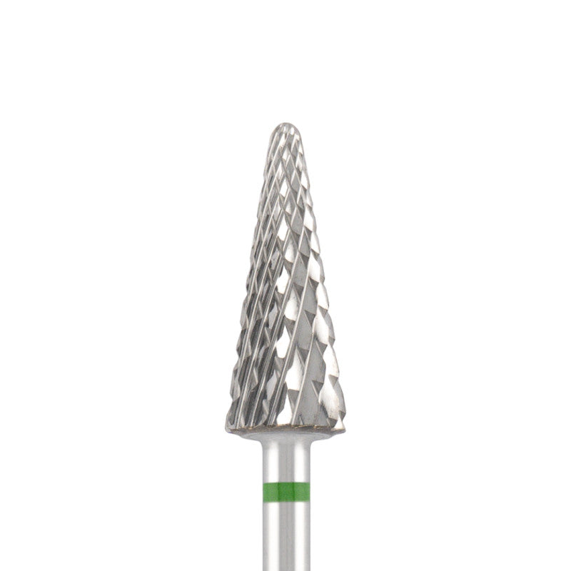 Vista alternativa di Tungsten carbide bit "cone" green, L-15,0 mm., Ø6,0 mm