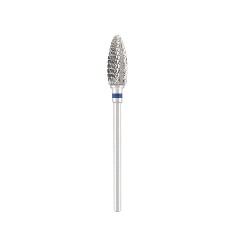 Vista alternativa di Tungsten carbide bit "corn" blue, L-15,0 mm., Ø6,0 mm