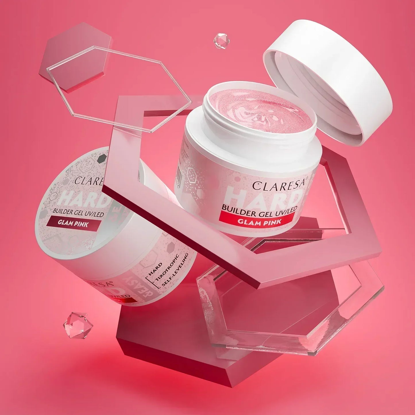 Claresa Hard&Easy Builder gel 45g Glam Pink - Lady&Oscar