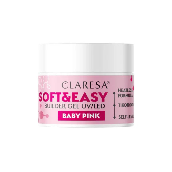 Claresa - Soft & Easy - Builder Gel UV/LED - Baby Pink - Lady&Oscar