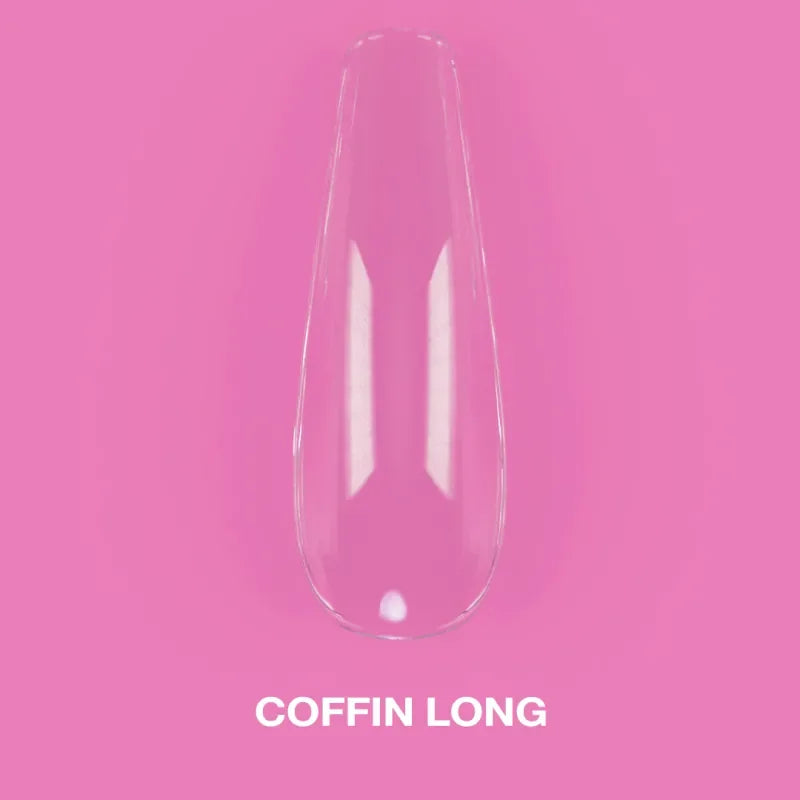 Lunamoon Gel Tips Coffin Long