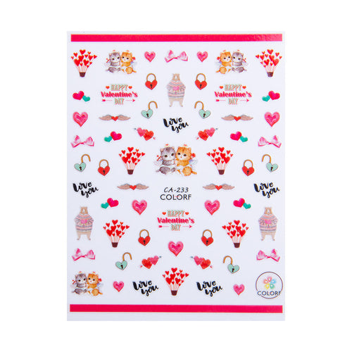 Adesivi per unghie GNB San Valentino CA-233, decorazione applicata sulle unghie