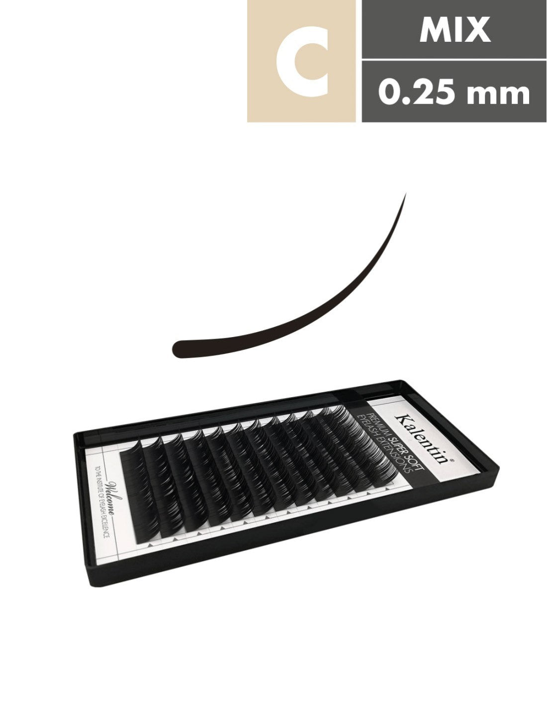 Kalentin Extension Ciglia MIX - C Mix Box 0.25mm
