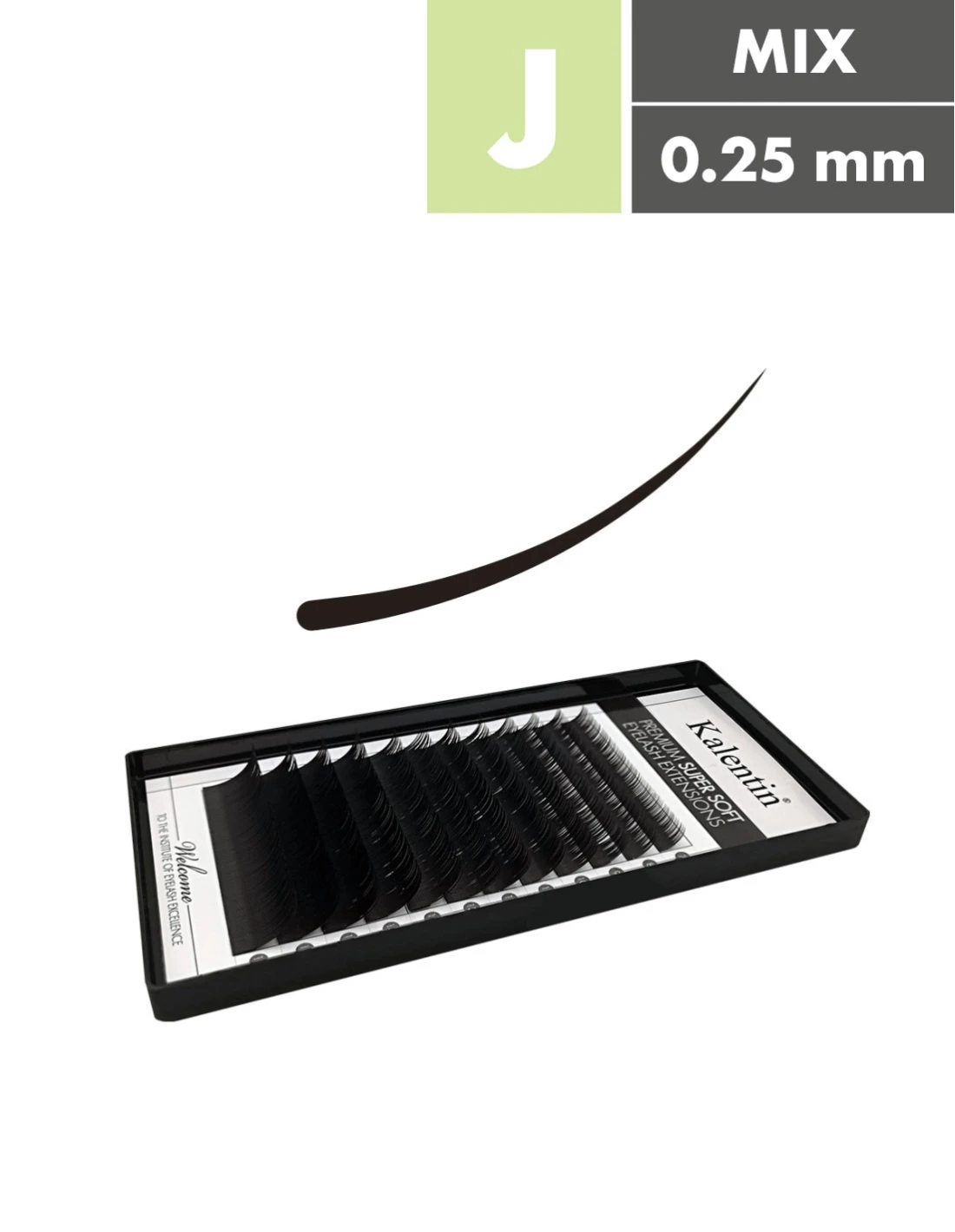 Kalentin Extension Ciglia MIX - J Mix Box 0.25