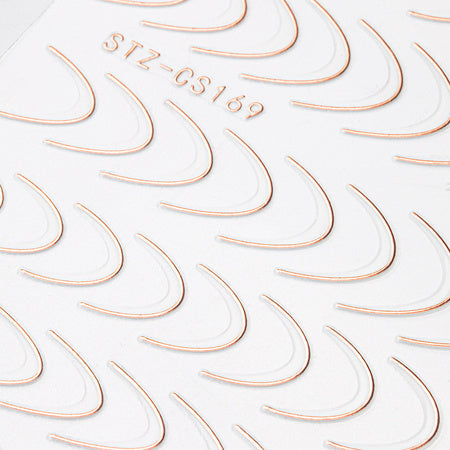 Adesivi French smile line oro rosa applicati sulle unghie - Lady&Oscar