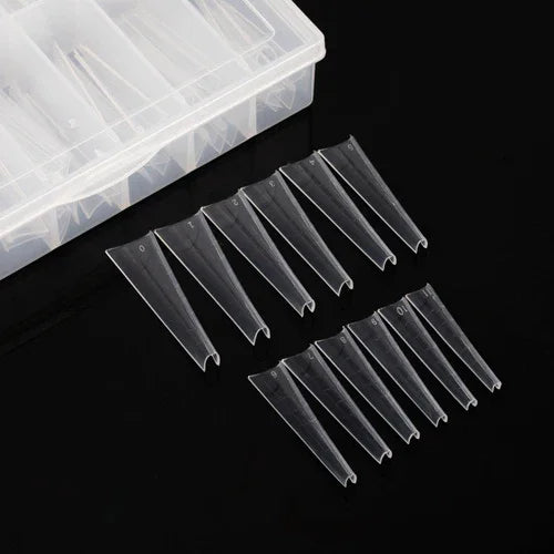 Molly Nails, formine per unghie inferiori doppie, mandorla russa YQ-2, 120 pezzi