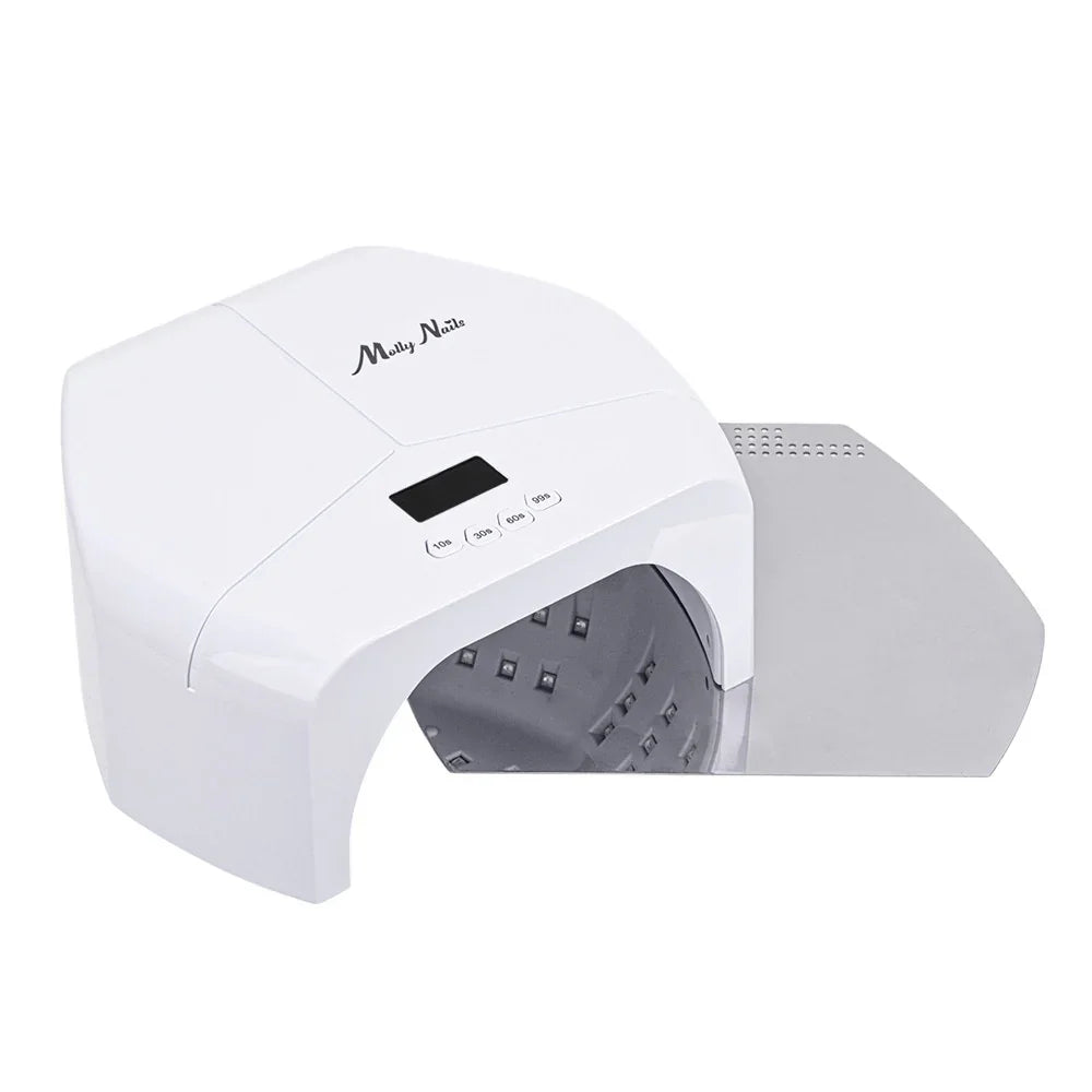 Lampada per unghie Molly Nails UV/LED 298W per smalti ibridi, gel e gel acrilici, bianca BQ-L8 - Lady&Oscar