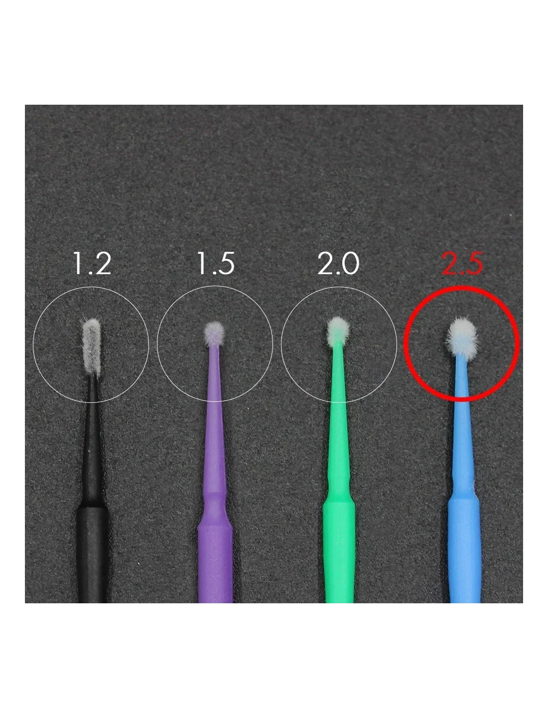 KALENTIN MICROBRUSH 2.5mm 120PZ VEGANI MONOUSO - Lady&Oscar