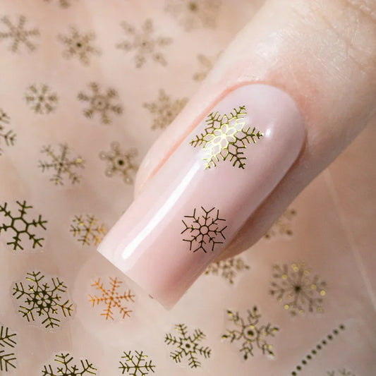 Adesivi per unghie natalizi Molly Nails F282 sottili color oro - Lady&Oscar
