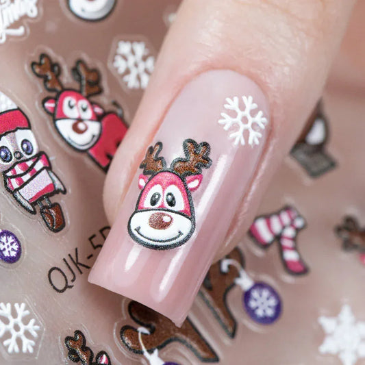 Adesivi per unghie natalizi Molly Nails autoadesivi QJK- 5D146 - Lady&Oscar