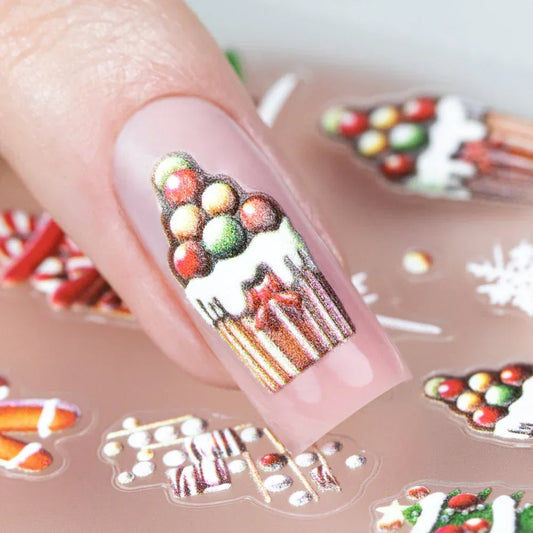 Adesivi per unghie natalizi Molly Nails autoadesivi SW0-42 - Lady&Oscar