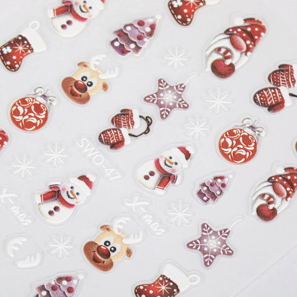 Adesivi per unghie natalizi Molly Nails autoadesivi SW0-47