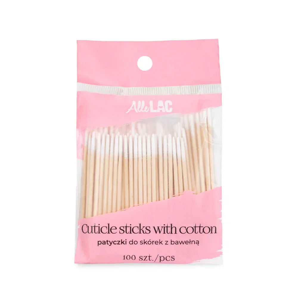 Bastoncini di cotone in legno AlleLac con punta in cotone 7 cm 100 pezzi - Lady&Oscar