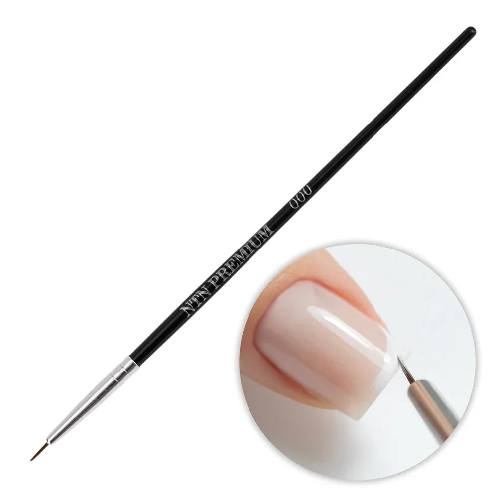 Pennello per nail art nero NTN Premium, misura 000