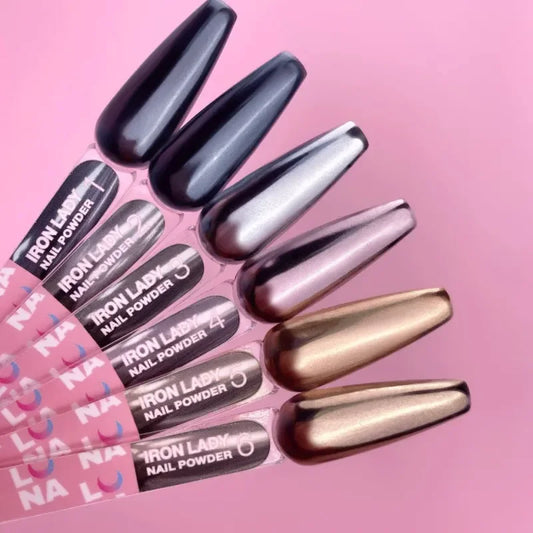 Lunamoon Iron Lady Nail Powder Set 6 pcs - Lady&Oscar
