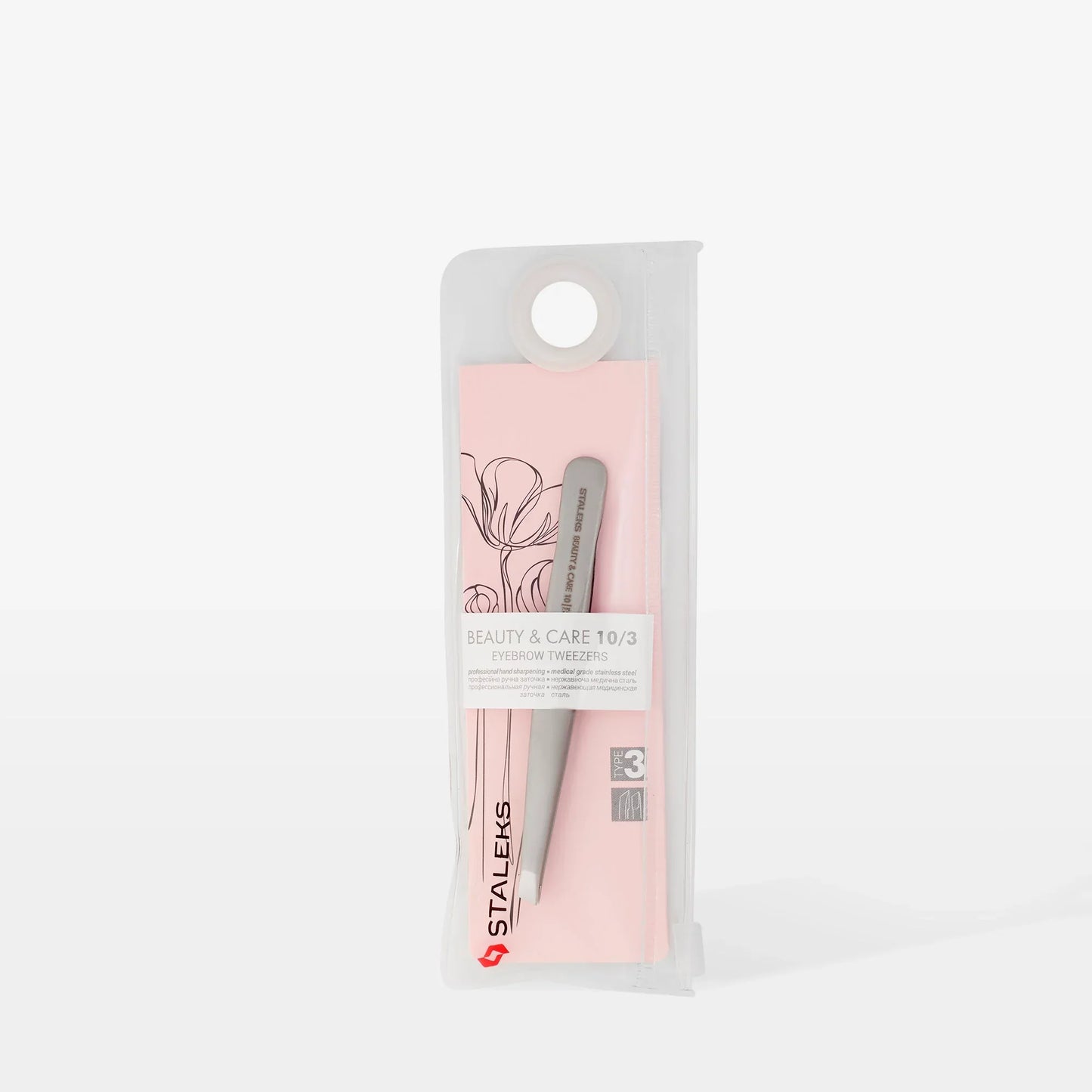 Pinzetta per sopracciglia BEAUTY & CARE 10 TIPO 3 (bordi smussati larghi) - Lady&Oscar