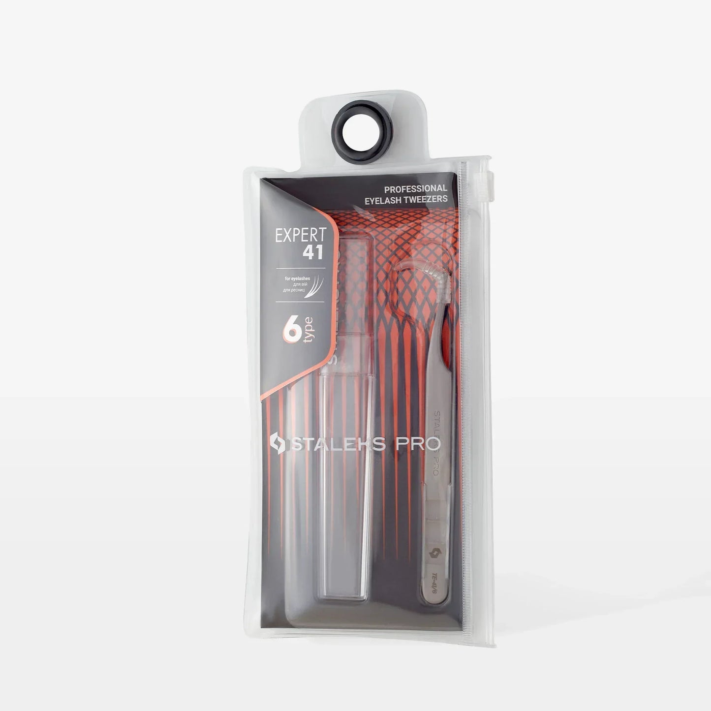 Pinzetta professionale per ciglia EXPERT 41 TIPO 6 (slipper, 75 ') - Lady&Oscar
